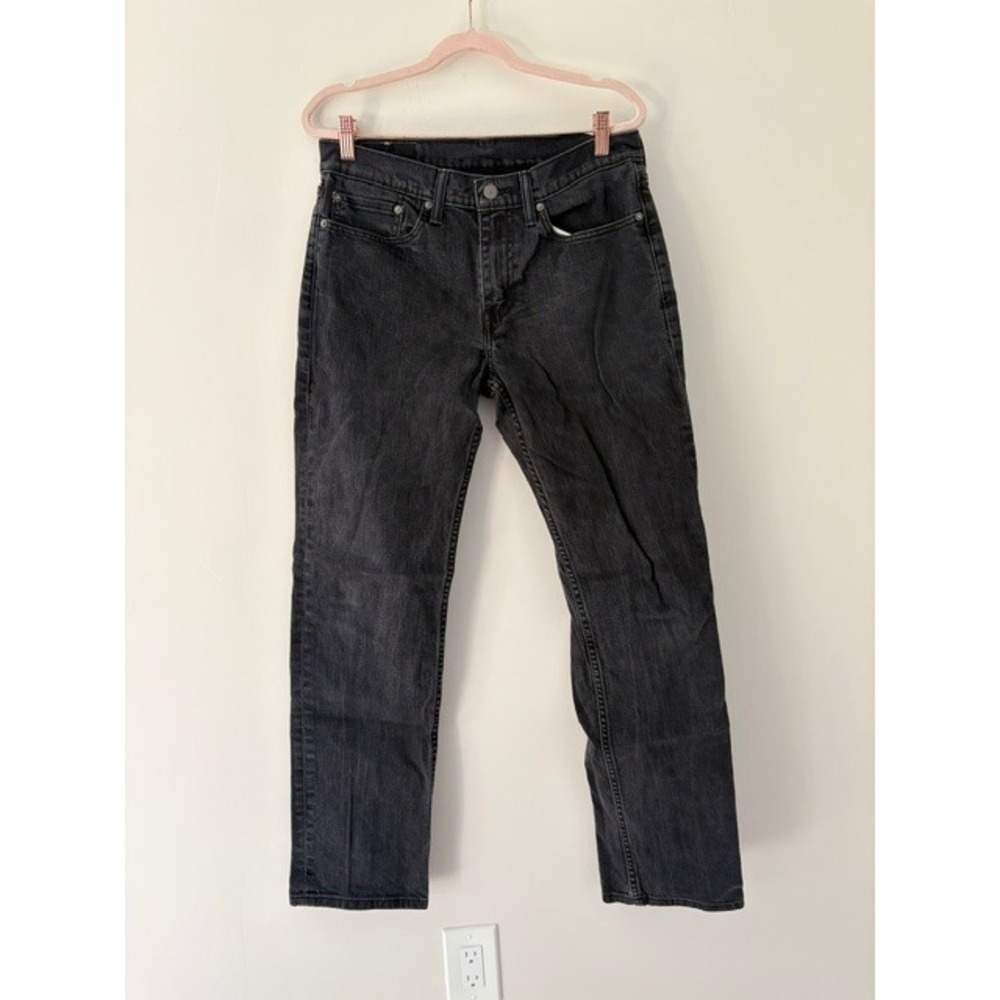 Levis 514 Straight Fit Jeans Faded Black Denim W32 L32 Womens Pants